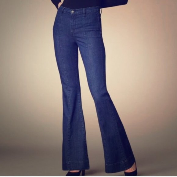 J Brand Dark Blue Flare Jeans - Picture 1 of 14